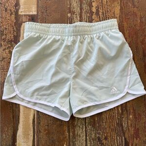 NWOT Adidas Girls Mint Light Green Track Shorts | Size 16 XL